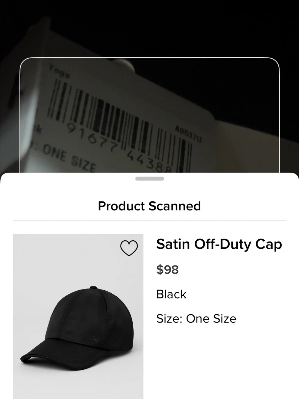 ALO Yoga Satin Off-Duty Cap - Black